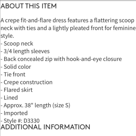 Alexia admor zoey neck tie fit flare dress small - Picture 9 of 9